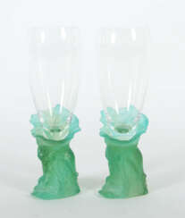 Paar pâte de verre Trinkgläser Cristallerie Daum, Frankreich, 2. H. 20…