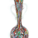 Millefiori-Henkelvase Murano, Italien, nach 1950, farbloses Glas mit e… - photo 1