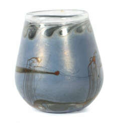 Vase in Becherform wohl Skandinavien, dat. 1982, runder Stand leicht …