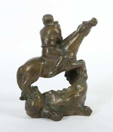 Bentele, Heinz 1902 - 1983, deutscher Bildhauer. ''Hl. Georg'', Bronze… - Foto 2 Bentele, Heinz 1902 - 1983, deutscher Bildhauer. ''Hl. Georg'', Bronze… - Foto 2