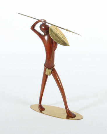 Afrikanischer Krieger Werkstätte Hagenauer, Wien/Österreich, um 1957, … - photo 2 Afrikanischer Krieger Werkstätte Hagenauer, Wien/Österreich, um 1957, … - photo 2