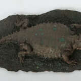 Bildhauer des 20. Jh. ''Riesenkröten-Echse'', Bronze patiniert, vollpl… - Foto 2
