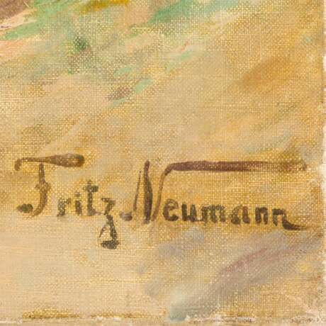 NEUMANN, FRITZ (1881-1919 ?), "Treidler an einer Flussschleife vor der Stadt", - фото 3