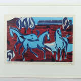 Hahn, Hans 1916 - 1989, deutscher Maler. ''Pferdekräfte'', 3 Pferde au… - Foto 2