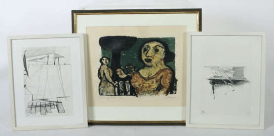 Künstler des 20. Jh. u. a. Wilhelm Fischer und Jürgen Palmtag. Konvolu… - photo 2