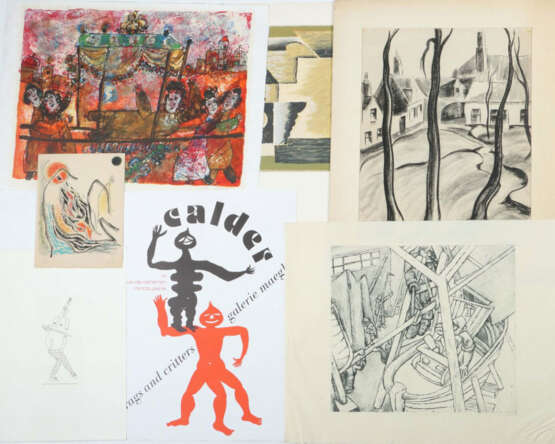 Verschiedene Grafiker des 20. Jh. Künstler u. a. Em Oelieden, Serge Ch… - фото 1 Verschiedene Grafiker des 20. Jh. Künstler u. a. Em Oelieden, Serge Ch… - фото 1