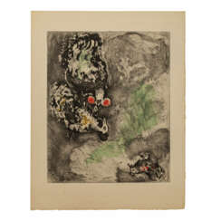 CHAGALL, MARC (1887-1985), "Figürliche Komposition mit Vögeln",