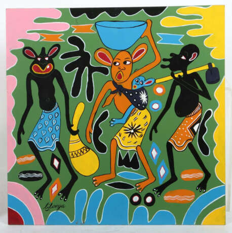 Lilanga, George Kikwetu 1934 - 2005 Daressalaam, Maler und Bildhauer v… - фото 2 Lilanga, George Kikwetu 1934 - 2005 Daressalaam, Maler und Bildhauer v… - фото 2