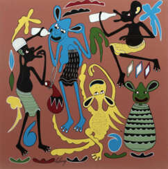 Lilanga, George Kikwetu 1934 - 2005 Daressalaam, Maler und Bildhauer v…