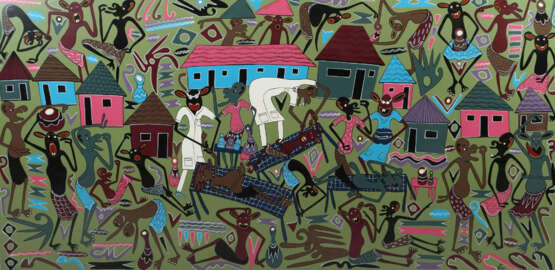 Lilanga, George Kikwetu 1934 - 2005 Daressalaam, Maler und Bildhauer v… - фото 1 Lilanga, George Kikwetu 1934 - 2005 Daressalaam, Maler und Bildhauer v… - фото 1