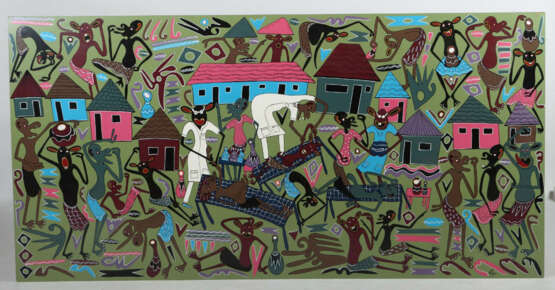 Lilanga, George Kikwetu 1934 - 2005 Daressalaam, Maler und Bildhauer v… - фото 2 Lilanga, George Kikwetu 1934 - 2005 Daressalaam, Maler und Bildhauer v… - фото 2