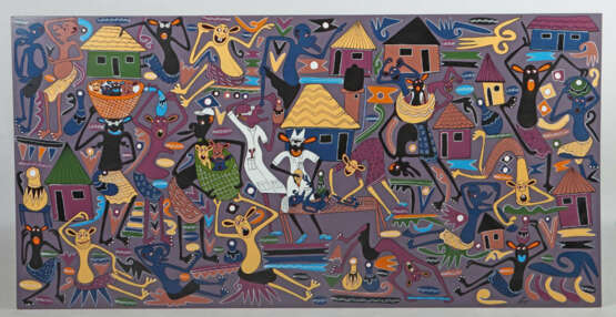 Lilanga, George Kikwetu 1934 - 2005 Daressalaam, Maler und Bildhauer v… - фото 2 Lilanga, George Kikwetu 1934 - 2005 Daressalaam, Maler und Bildhauer v… - фото 2