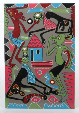 Lilanga, George Kikwetu 1934 - 2005 Daressalaam, Maler und Bildhauer v… - фото 2 Lilanga, George Kikwetu 1934 - 2005 Daressalaam, Maler und Bildhauer v… - фото 2