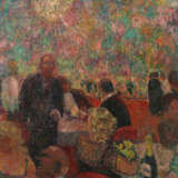 Maler des 20. Jh. ''Feine Gesellschaft'', Herren in Anzügen und Damen … - photo 1