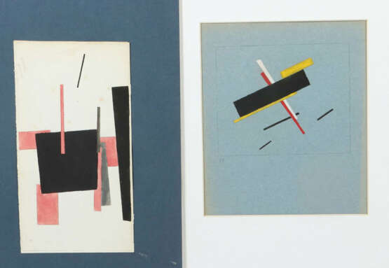 Maler des 20. Jh. wohl Russland, zwei suprematistische Kompositionen, … - photo 1 Maler des 20. Jh. wohl Russland, zwei suprematistische Kompositionen, … - photo 1