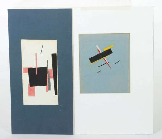 Maler des 20. Jh. wohl Russland, zwei suprematistische Kompositionen, … - photo 2 Maler des 20. Jh. wohl Russland, zwei suprematistische Kompositionen, … - photo 2