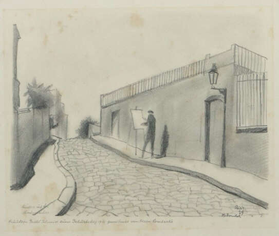 Rombach, H. wohl französischer Maler des 20. Jh.. ''Künstler auf dem M… - photo 1