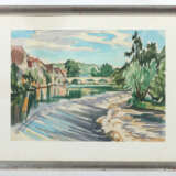 Sass, Johannes 1897 - 1972, deutscher Maler. ''Wehr mit Brücke'', stil… - photo 2