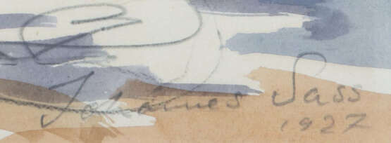 Sass, Johannes 1897 - 1972, deutscher Maler. ''Wehr mit Brücke'', stil… - photo 3