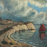 Sutter, Heide wohl Malerin des 20. Jh.. ''Küste mit Boot'', Blick auf … - Foto 1