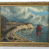 Sutter, Heide wohl Malerin des 20. Jh.. ''Küste mit Boot'', Blick auf … - Foto 2