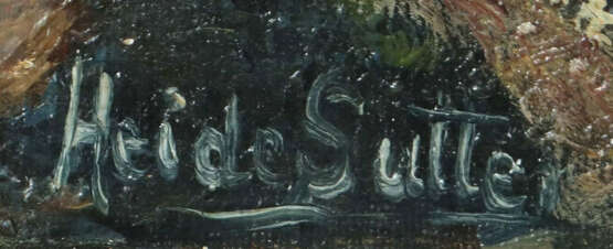 Sutter, Heide wohl Malerin des 20. Jh.. ''Küste mit Boot'', Blick auf … - Foto 3