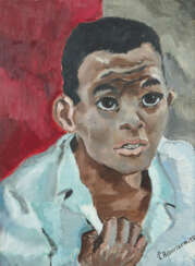 Assarsson, Tommy 1937 - 2024, schwedischer Maler. ''Junge in weißem He…