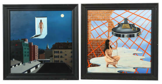 Maler des 20./21. Jh. 4 ''Surrealistische Damenakte'', variierende Dar… - photo 2