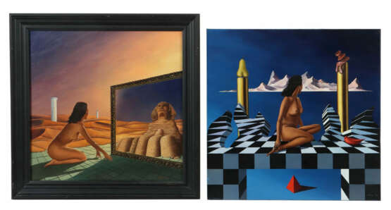 Maler des 20./21. Jh. 4 ''Surrealistische Damenakte'', variierende Dar… - photo 3