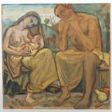 Maler des 20./21. Jh. ''Die heilige Familie'', Maria das Kind stillend… - photo 2