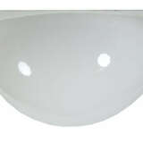 Großer Lampenschirm 1970er Jahre, Acryl, milchweiß, Halbkugel auf quad… - Foto 1