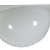 Großer Lampenschirm 1970er Jahre, Acryl, milchweiß, Halbkugel auf quad… - Foto 2