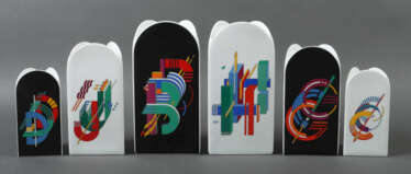 Morandini, Marcello geb. 1940 in Mantua. Sammlung von 6 ''Glück''-Vase…