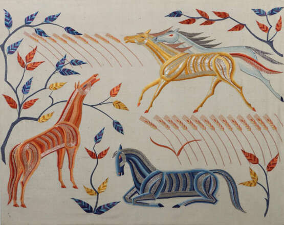 Stickbild Kunsthandwerker der Mitte des 20. Jh., handgesticktes Motiv … - photo 1 Stickbild Kunsthandwerker der Mitte des 20. Jh., handgesticktes Motiv … - photo 1