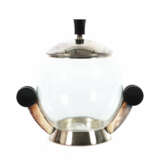 Art Deco Bowle WMF Geislingen, 1. Hälfte 20. Jh., Metallfuß und Deckel… - photo 1