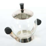 Art Deco Bowle WMF Geislingen, 1. Hälfte 20. Jh., Metallfuß und Deckel… - photo 2