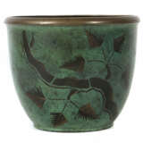 Übertopf in der Art der WMF-Ikora Metall: 1930er Jahre, runder Stand, … - фото 1