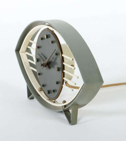 Nufa-Tischuhr Niederlande, 1960er Jahre, über Netzstrom elektrisch ang… - photo 1 Nufa-Tischuhr Niederlande, 1960er Jahre, über Netzstrom elektrisch ang… - photo 1