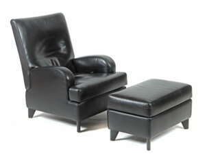 Wittmann-Sessel mit Ottomane Österreich, Ende 20. Jh., Sessel und Otto…