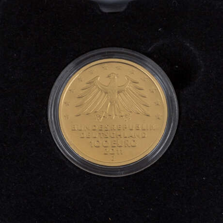 BRD/GOLD - 5 x 100 Euro Goldmünzen, bestehend aus - фото 2