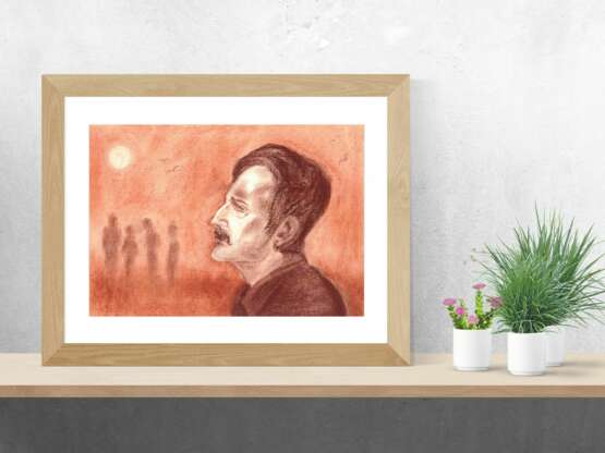 Печаль текстурная бумага Sanguine фигуративный современный реализм Russland 2024 - Foto 2