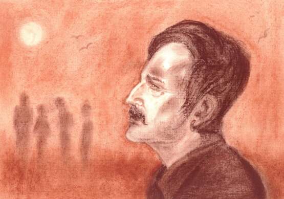 Печаль текстурная бумага Sanguine фигуративный современный реализм Russland 2024 - Foto 1