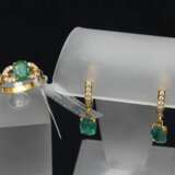 Gold jewelry set with emeralds Gold Other style 21th century - photo 1