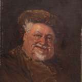 "Falstaff", Öl/ Lw./ Holz, sign. o.r. "E Grützner", Farbfehlstellen, 18x15 cm, ungerahmt - photo 1