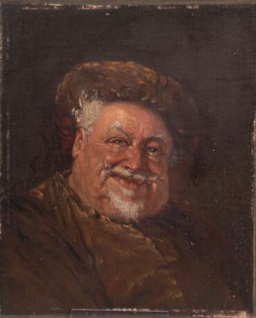 "Falstaff", Öl/ Lw./ Holz, sign. o.r. "E Grützner", Farbfehlstellen, 18x15 cm, ungerahmt - photo 1 "Falstaff", Öl/ Lw./ Holz, sign. o.r. "E Grützner", Farbfehlstellen, 18x15 cm, ungerahmt - photo 1