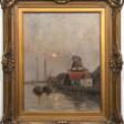 Liesegang, Helmut (1858 Duisburg-1945 Leipzig) &quot;Abendliche Maas bei Dordrecht&quot;, Öl/ Lw., sign. u.r., 50x40 cm, Rahmen - Maintenant aux enchères