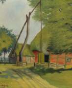 Overview. Schöning, Otto &quot;Hof im Grünen&quot;, Öl/ Hartfaser, sign. u.l. und dat. ´46, 35,5x39,5 cm, Rahmen