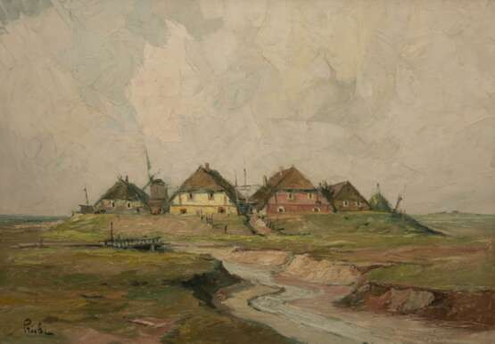 Priebe, Rudolf (1889 Schulakowa-1964 Hamburg) "Fischerdorf mit Mühle an der Küste", Öl/ Lw., Lw. besch., 60x81 cm, Rahmen - фото 1 Priebe, Rudolf (1889 Schulakowa-1964 Hamburg) "Fischerdorf mit Mühle an der Küste", Öl/ Lw., Lw. besch., 60x81 cm, Rahmen - фото 1
