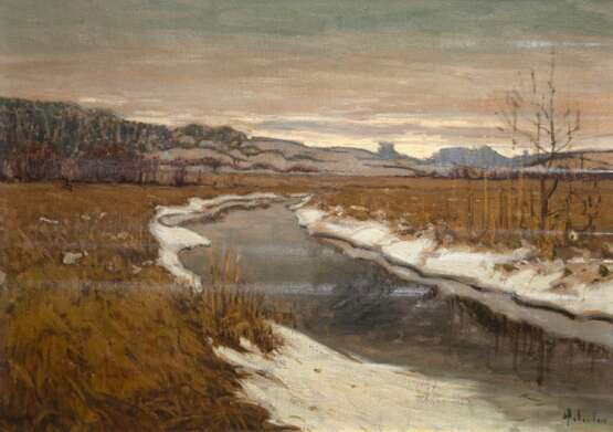 Petersen-Kiel, Heinrich (1881 Schleswig-1955 Kiel) "Holsteinische Landschaft", Öl/ Lw., sign. u.r., 66x90 cm, Rahmen (Schleswig-Holsteinischer Landschaftsmaler, der vorwiegend in Kiel tätig war.) - фото 1 Petersen-Kiel, Heinrich (1881 Schleswig-1955 Kiel) "Holsteinische Landschaft", Öl/ Lw., sign. u.r., 66x90 cm, Rahmen (Schleswig-Holsteinischer Landschaftsmaler, der vorwiegend in Kiel tätig war.) - фото 1