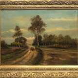 "Feldweg mit Fuhrwerk", Öl/ Lw, undeutl. sign. u.l. "N. Klarsen?", 60x80 cm, Rahmen - photo 1